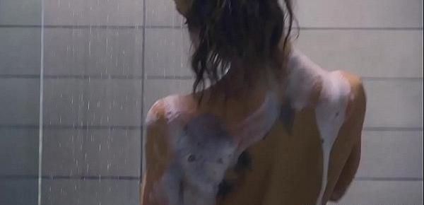  Evelin Stone goes on masturbating everytime she showers!